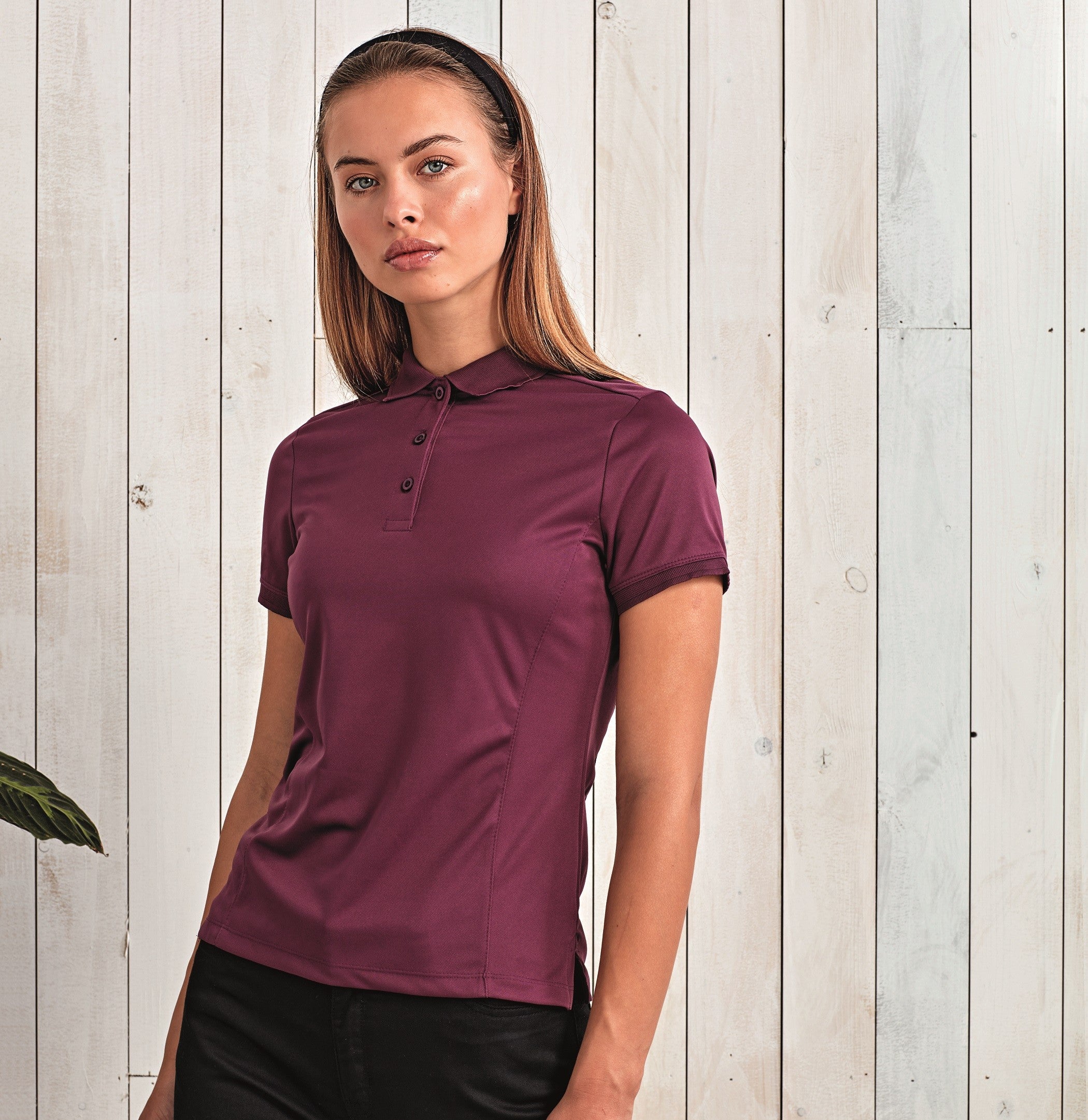 Women's Coolchecker Pique Polo | BURGUNDY